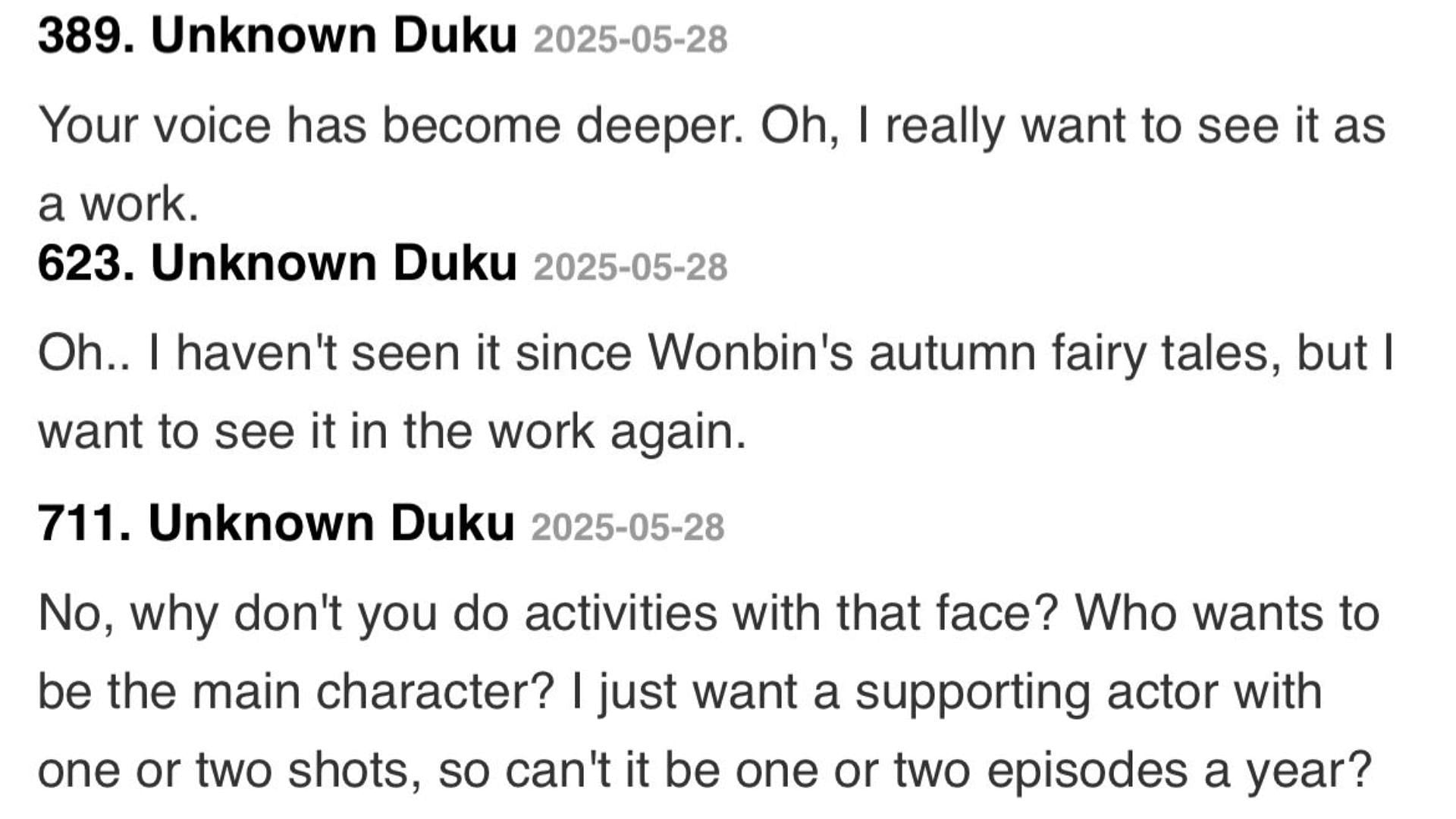 Fan remarks (Image via thequoo)